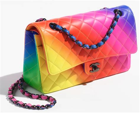 chanel cuba cigar and stamp flap bag|chanel rainbow dyed bags.